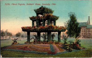 Floral Pagoda, Soldiers' Home, Sandusky OH c1912 Vintage Postcard L67