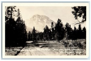 c1930s String Lake And Mt. Moran Jackson Lake Lodge Moron WY RPPC Photo Postcard