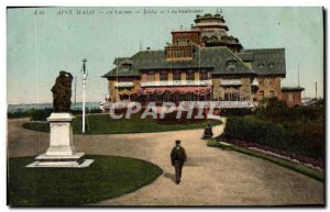 Old Postcard Saint Malo Casino Statue of Chateaubriand