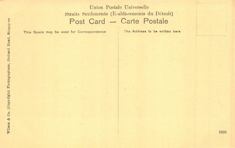 L254 Singapore Boat Quay junks postcard