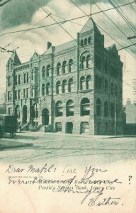 Vintage Postcard 1905 Mudson County Bank Jersey City New Jersey NJ 1 Cent