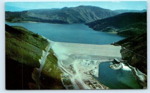 SNAKE RIVER VALLEY, ID Idaho ~ PALISADES DAM & LAKE c1950s Postcard