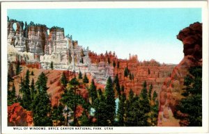 Wall of Windows, Bryce Canyon National Park UT c1932 Vintage Postcard C35