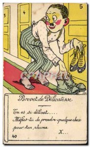 Postcard Old Humor Patent delicacy shoes Thief