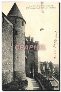 Old Postcard La Cite Carcassonne L & # 39Echauguette castle defense