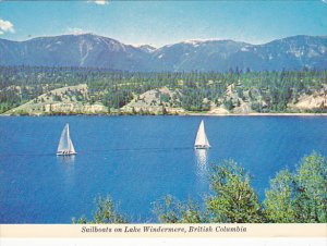 Canada Sailboats On Lake Windermere British Columbia