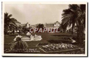 Old Postcard Nice Jardin Du Roi Albert 1er The Flower beds Flower And Palm trees