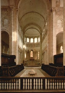 Basilica France, De St. Benoit-Sur-Loire Le Choeur Roman Church, Postcard