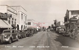FL, Lake Worth, Florida, RPPC, Lake Avenue East, 40s Cars, Photo No 37333