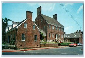 Annapolis Maryland MD Postcard The Brice House Exterior Roadside 1960's Cars
