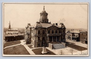 J87/ Cadiz Ohio RPPC Postcard c1910 Harrison County Court House  232