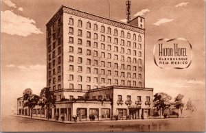 Postcard Hilton Hotel in Albuquerque, New Mexico