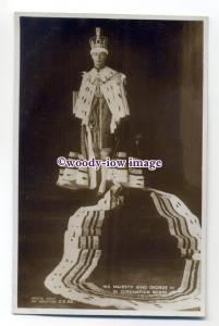 r1545 - King George VI in his Coronation Robes - postcard