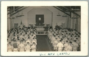 CAMP SWIFT TX CHAPEL WWII 1943 VINTAGE REAL PHOTO POSTCARD RPPC