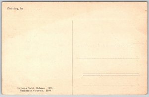 Moritzburg Germany c1910 Postcard Schloss mOritzburg Castle Trumpeter