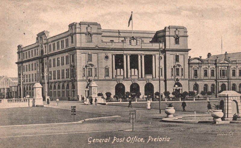 Vintage Postcard General Post Office Landmark Building Pretoria South Africa