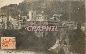 'Old Postcard Monaco - Prince''s Palace and Montee Major'