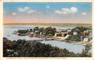 Annisquam Point River Harbor & Bridge - Gloucester, Massachusetts MA  