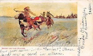 Sport on the Plains Indian Postcard