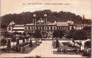 Spain San Sebastian Jardines de Alderdi Eder Casio Vintage Postcard C171