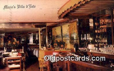 Mario's Villa O'Este Restaurant, New York City, NYC USA 1957 light wear posta...