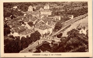 postcard Luxembourg - Vianden - Bird's eye view