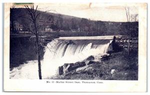 1906 Marine Street Dam, Thomaston, CT Postcard