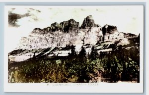 C. 1910 Mt Eisenhower. Canadian Rockies Hand Colored Canada. Postcard F144E