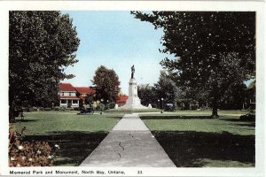 Postcard MONUMENT SCENE North Bay Ontario ON AJ2254