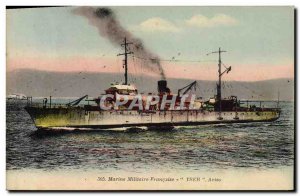 Postcard Old War Ship Yser Aviso