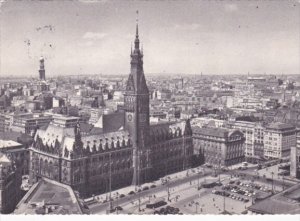 Germany Hamburg Rathaus und Stadtpanorama 1954