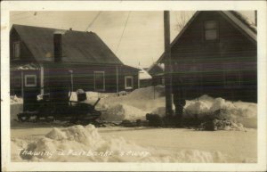 Fairbanks AK Thawing a Sewer c1940 Real Photo Postcard