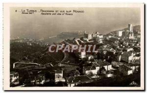 Old Postcard La Turbie And Panorama View Of Monaco