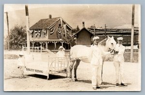 QUALITY BEDDING ADVERTISING ANTIQUE REAL PHOTO POSTCARD RPPC