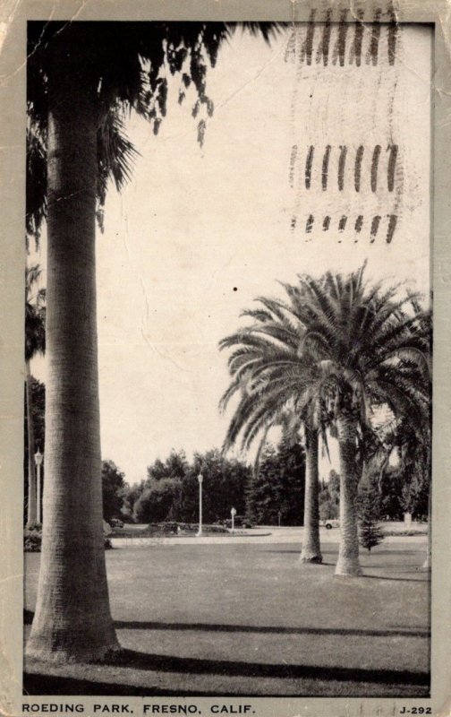 California Fresno Scene In Roeding Park 1944