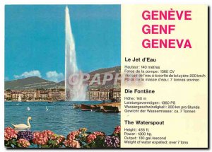 Modern Postcard Geneva Jet d'Eau