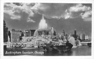 Buckingham Fountain Chicago Illinois 1930s RPPC Photo Postcard 228 Grogan