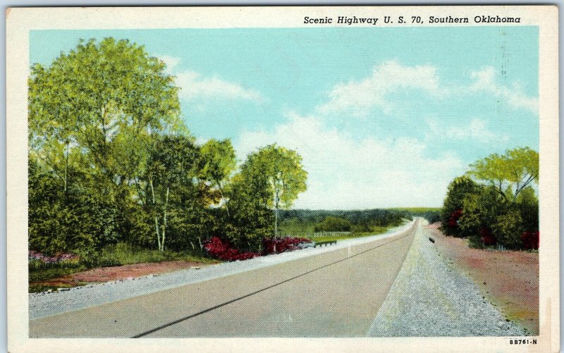 1948 Southern Oklahoma OK US Hwy Route 70 Scenic Interstate Road Street PC A245