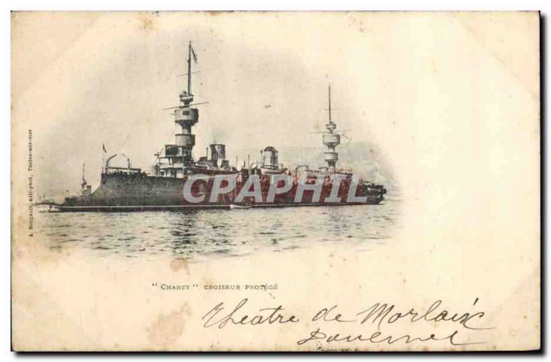 Old Postcard Boat War Chanzy protected cruiser