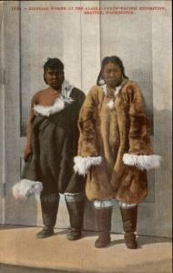 Siberian Eskimo Women AYPE Alaska Yukon Pacific Expo Seattle Postcard 1909