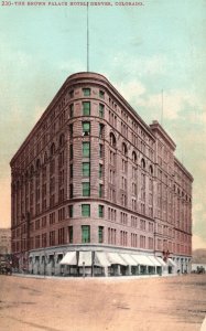 Vintage Postcard 1911 Brown Palace Hotel Denver Colorado CO Edward H. Mitchel