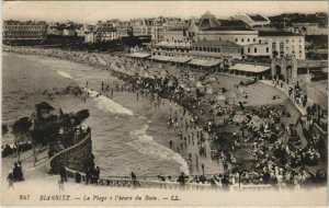 CPA Biarritz La Plage a l'heure du Bain FRANCE (1126787)