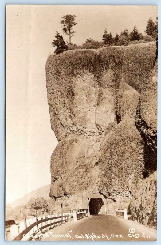1920's RPPC CROSS & DIMMITT #491*ONEONTA TUNNEL*COLUMBIA RIVER HIGHWAY