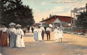 Michigan City Indiana Washington Park Vintage Postcard AA17231