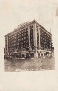 1915, RPPC: Blackhawk Hotel, Davenport, IA, Used (PC1550)