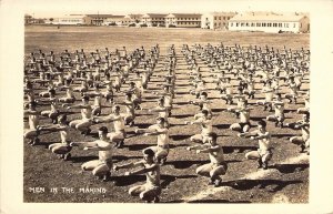 RPPC Real Photo, Kelly Field, San Antonio TX, Men in the Making,  Old Postcard