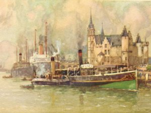 Red Star Steamship Line Antwerp Belguim Postcard