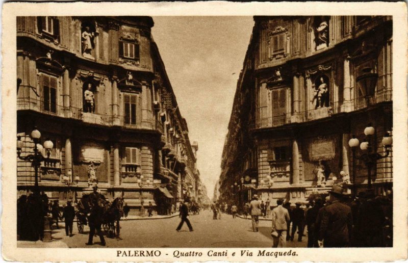 CPA Palermo Quattro Canti e Via Macqueda ITALY (803292)