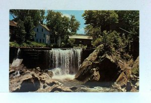 Warren Vermont Mad River Falls & Covered Bridge Postcard 