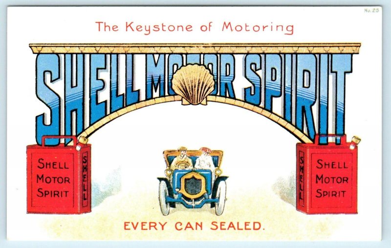 SHELL MOTOR SPIRIT Advertising Postcard Great Graphics-Repro- age unknown